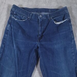 Levis 541 Jeans Mens 36x34 Athletic Stretch Indigo Blue Denim Distressed